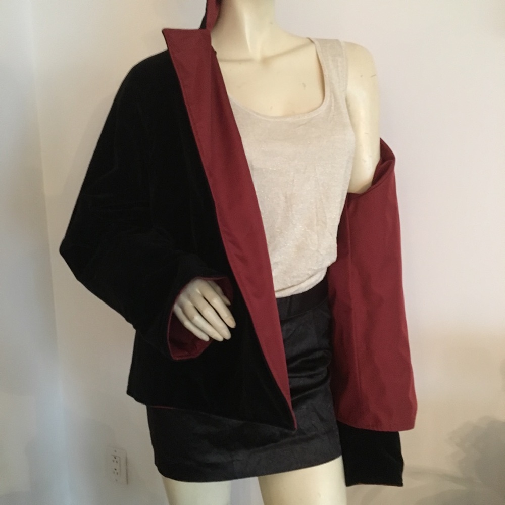 Reversible velvet lined jacket